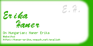 erika haner business card